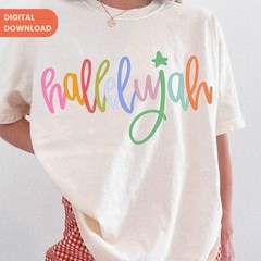 Hallelujah Christian Shirt Faith Sublimation Halloween Graphic Tee