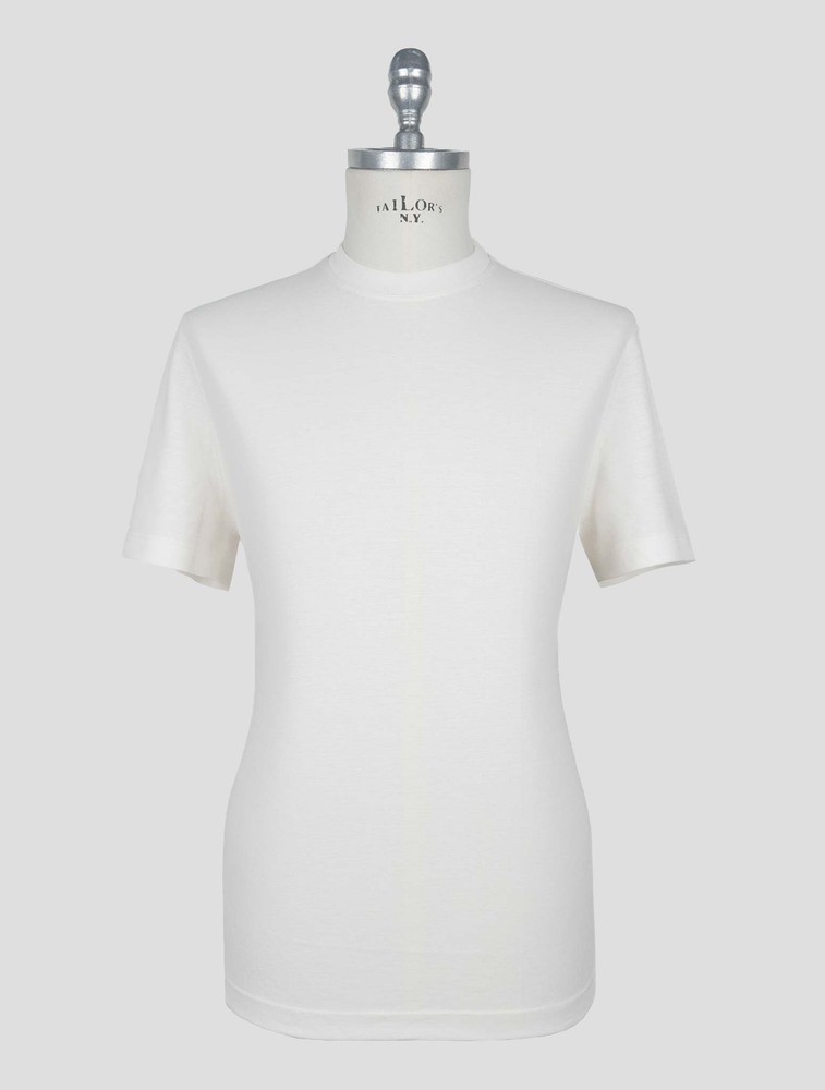 NEW KIRED WHITE COTTON T-SHIRT US 44 – EU 54 KRME8