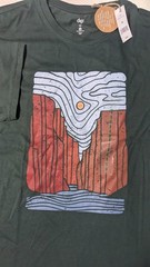 T SHIRT tee 100% organic cotton graphic Dark Green