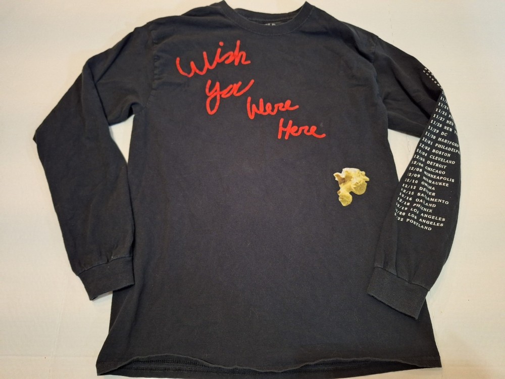 Travis Scott Astroworld Tour Merch Wish You Were Here Long Sleeve T-Shirt Size S