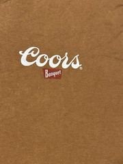Tee Luv Men’s Size M T-Shirt Coors Banquet Team Rodeo Tan