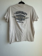 Harley-Davidson Vintage 2012 Laugermans York PA T-Shirt Size L Beige USA