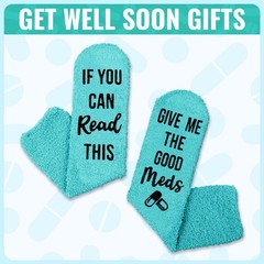 Get Well Soon Gifts After Surgery Socks for Women Inspirational Present Green