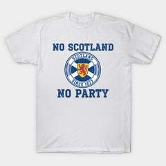 No Scotland No Party World Cup 2026 T-Shirt Tartan Army Soccer Football Fan Tee