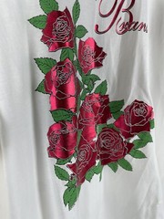VTG Branson Missouri Shirt Mens XL White Red Foil Roses Floral Single Stitch