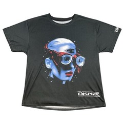 Enspire Men T-Shirt Synthetic Black Size M Futuristic Y2K Cyberpunk Streetwear