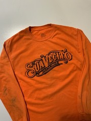 Lot Of 2 Suavecito Pomade Hair Styling Graphic L/S Orange Neon T-Shirts Sz. M