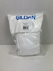 Gildan Mens Golden Crew T-Shirts Style G1100 White 6 Pack Medium NEW