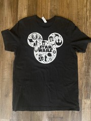 Bella + Canvas Star Wars Black Graphic Print Crew Neck T-Shirt Men’s L