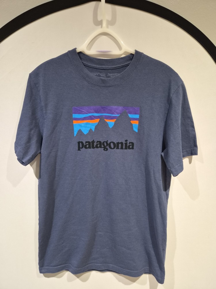 MENS PATAGONIA SHOP STICKER RESPONSIBILI-TEE SIZE SMALL