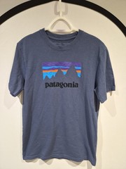 MENS PATAGONIA SHOP STICKER RESPONSIBILI-TEE SIZE SMALL
