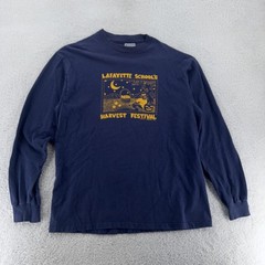 Vintage Lafayette School Harvest Festival Shirt Large Long Sleeve Halloween NJ