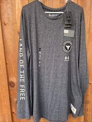 Under Armour Project Rock 3XL Long Sleeve Land of Free Home of Brave NEW W/TAGS