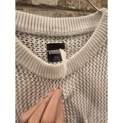 RSQ Mens White Knit Short Sleeve Pocket T-Shirt Oversized Casual Top
