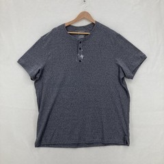 APT.9 Shirt Mens 2XL Gray Heather Premier Flex Short Sleeve Henley Tee Stretch
