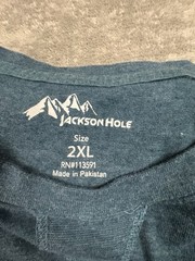 LOT OF 2 Jackson Hole Men’s 2XL Blue & Red LS Crewneck Shirts SEE DESCRIPTION