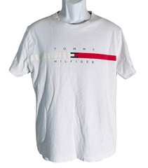 TOMMY HILFIGER Boy’s Short Sleeve Pull-Over White T-Shirt Large