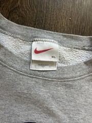 VINTAGE Nike Team Nike Logo patch Sweatshirt XL Gray USA Swoosh sports MINT