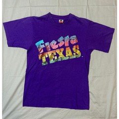 Vintage Fiesta Texas T Shirt Mens M Purple 90s Theme Park Tee USA