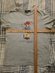 Polo Ralph Lauren Polo Bear T Shirt Fisherman Custom Slim Fit Gray Adult Large