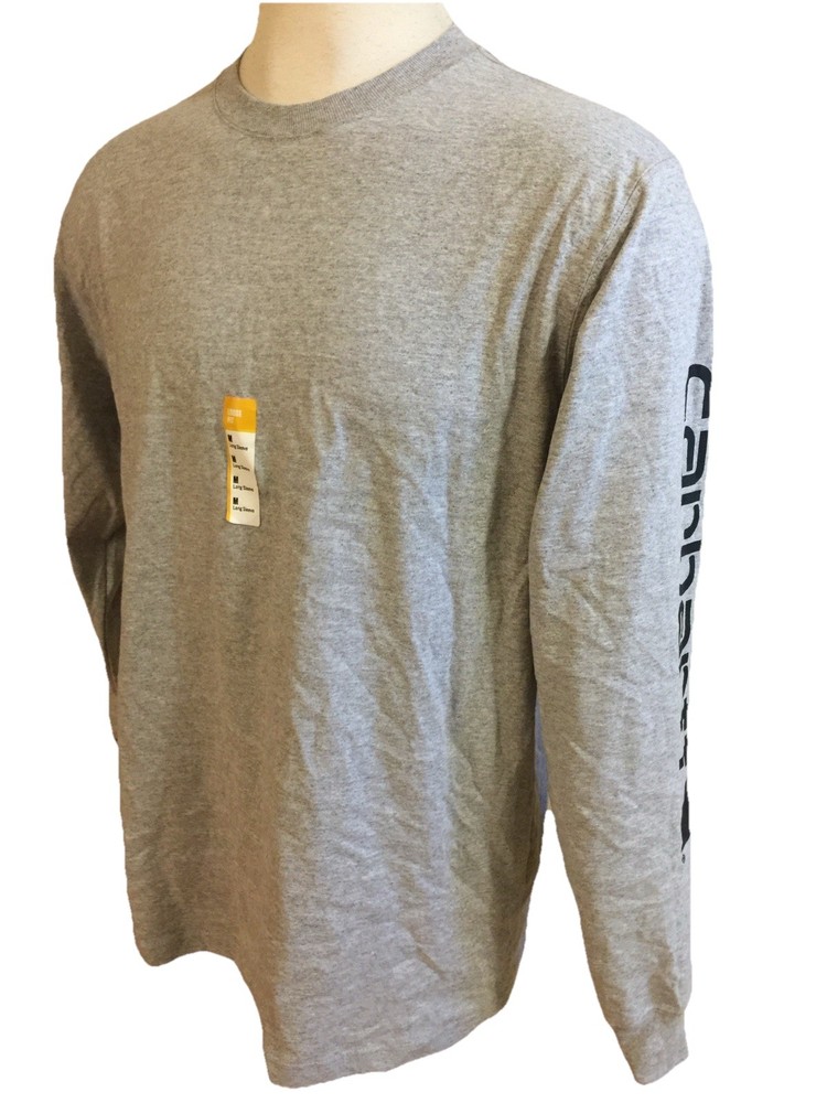 NWT Carhartt Tee T-Shirt Men M Long Sleeve Crewneck Gray K231 HGY L/S TK0231-M