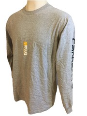 NWT Carhartt Tee T-Shirt Men M Long Sleeve Crewneck Gray K231 HGY L/S TK0231-M