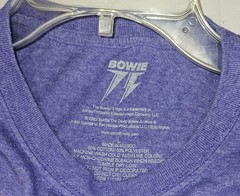 David Bowie Ziggy Stardust Blue Purple Band Short Sleeve Graphic Shirt Large