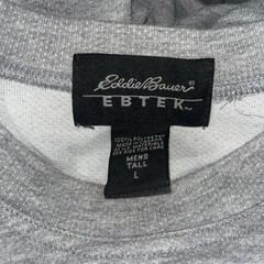 Vintage Eddie Bauer EBTek Mens Medium Gray Long Sleeve Shirt USA Made