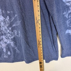 Justice League Shirt Mens XL Blue Long Sleeve Batman Superman Graphic Tee