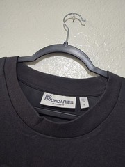 No Boundaries Men’s Gray Oversized Fit Crew Neck Short Sleeve Tee Mesh Cotton XL