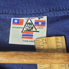 2x Golden Triangle XL Men’s T Shirt, China, Laos, Myanmar, Thailand Embroidered