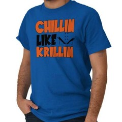 Chillin Like A Krillin Funny Anime Manga pun Womens or Mens Crewneck T Shirt Tee
