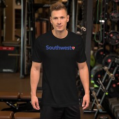 Hot!! Southwest Airlines Logo Unisex Tee S-5XL Flight Crew USA