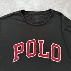Polo Ralph Lauren Shirt Mens Medium POLO Applique Embroidered USA Flag Patch
