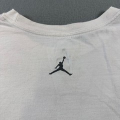 Jordan Brand Mens White Jumpman Logo Graphic T-Shirt Size Large L Cotton Tee
