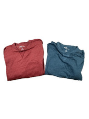 LOT OF 2 Jackson Hole Men’s 2XL Blue & Red LS Crewneck Shirts SEE DESCRIPTION
