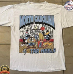 Vintage UNC Tar Heels Looney Tunes T-Shirt, NCAA UNC Tar Heels Shirt