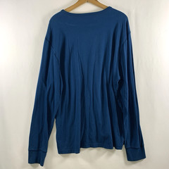 American Eagle Mens Y2K Long Sleeve T-Shirt XXL Turquoise Athletic Fit Logo 2013