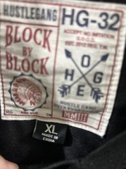 Hustle Gang Block by Block Football Jersey Grid Iron Hawk HG 32 X-LARGE