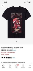 Hazbin Hotel Shirt Lot of 2 Size Large 1 NWT & 1 Used 1 Used See Description