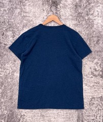 Buck Mason Shirt Medium Mens Blue Indigo Dyed Pocket Tee