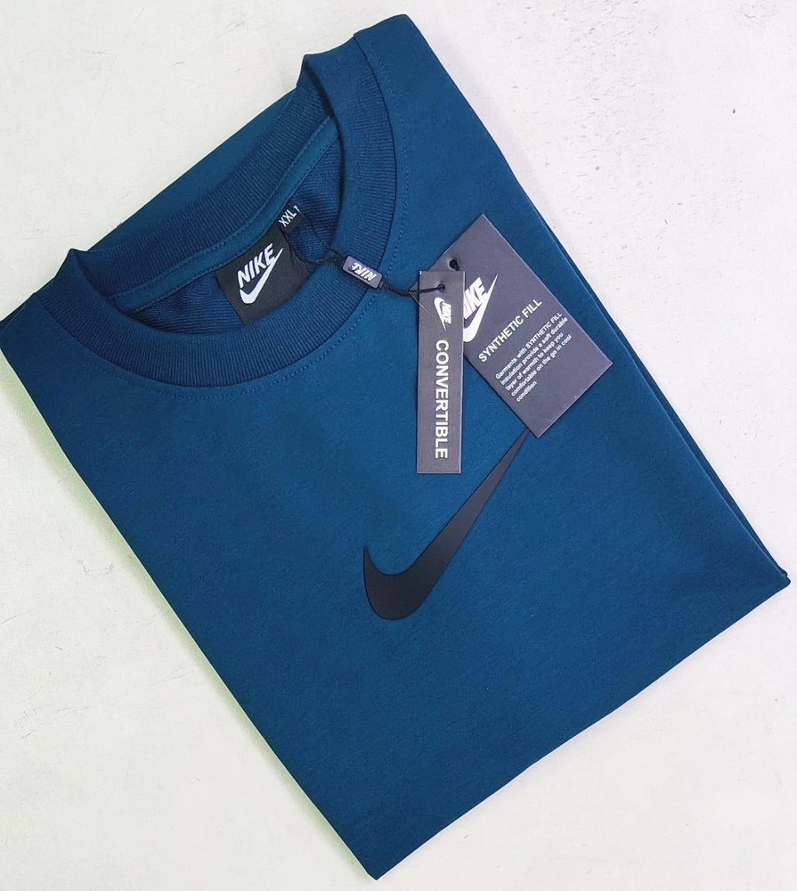 Nike Men’s Blue Synthetic Jersey Logo Crew Neck Short Sleeve T-Shirt Size XXL