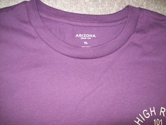 Arizona Jean T-Shirt Mens Long Sleeve High Rise High Reward Tee 2 sided Purple