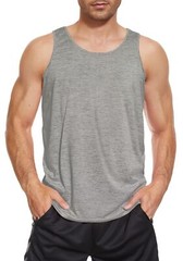Mens Sleeveless Muscle Tank Tops Gym Workout Quick Dry Casual A-Shirt Undershirt