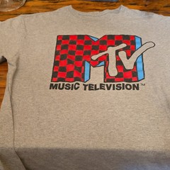 MTV Men’s Gray Logo Graphic Crew Neck Short Sleeve T-Shirt Size 2XS