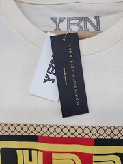 Yung Rich Nation Shirt Mens Sz L Tan Shirt Atlanta Rap Migos YRN Culture NAWF