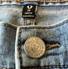 True Religion Mens Light Wash Denim Jeans 38