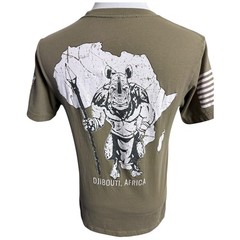 Grunt Style Military T-Shirt Men’s Size Medium M Beige Djibouti Africa