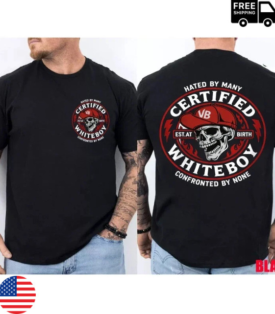 CERTIFIED WHITEBOY Street Skull 2 Sided T-Shirt Menswear Streetwear