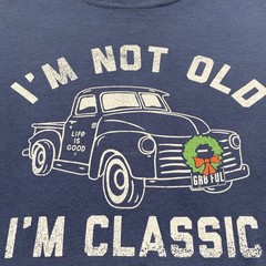 Life Is Good Crusher Tee Men L I’m Not Old I’m Classic Holiday Wreath Truck Blue